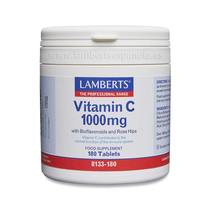 Vitamina C 1000 mg con Bioflavonoides y Escaramujo.