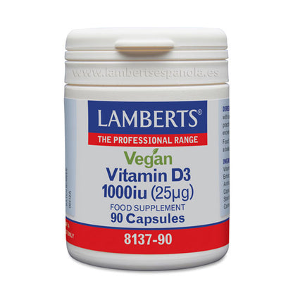 Vitamina D3 Vegana 1000 UI (25 µg) como colecalciferol