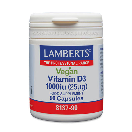 Vitamina D3 Vegana 1000 UI (25 µg) como colecalciferol