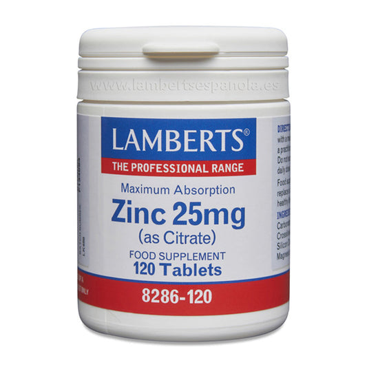 Zinc 25 mg como Citrato con mayor absorción