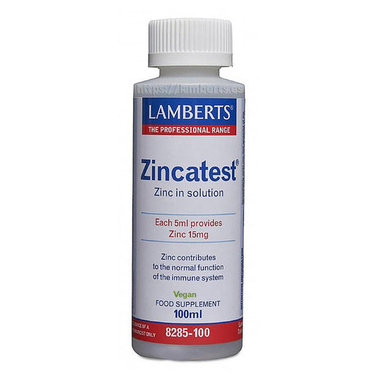 Zincatest®. Zinc liquido en forma de Sulfato. Apoyo al sistema inmunitario, protección celular, a la fertilidad y más